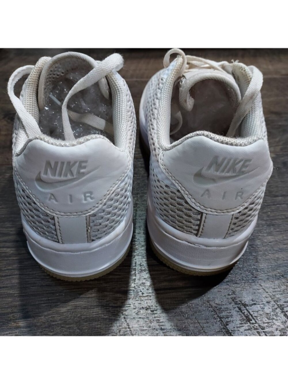 Nike Air Force 1 Upstep SI Particle Rose Athletic Shoes Womens 7.5 White Mesh - Picture 9 of 10